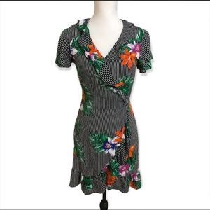 Who What Wear crossover wrap dress